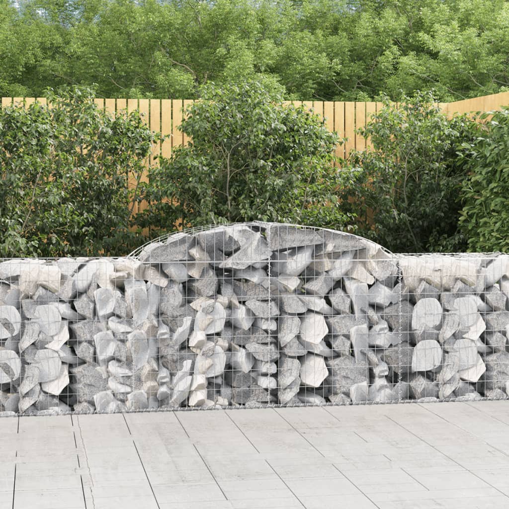 Gabionkurver buede 7 stk 300x50x80/100 cm galvanisert jern