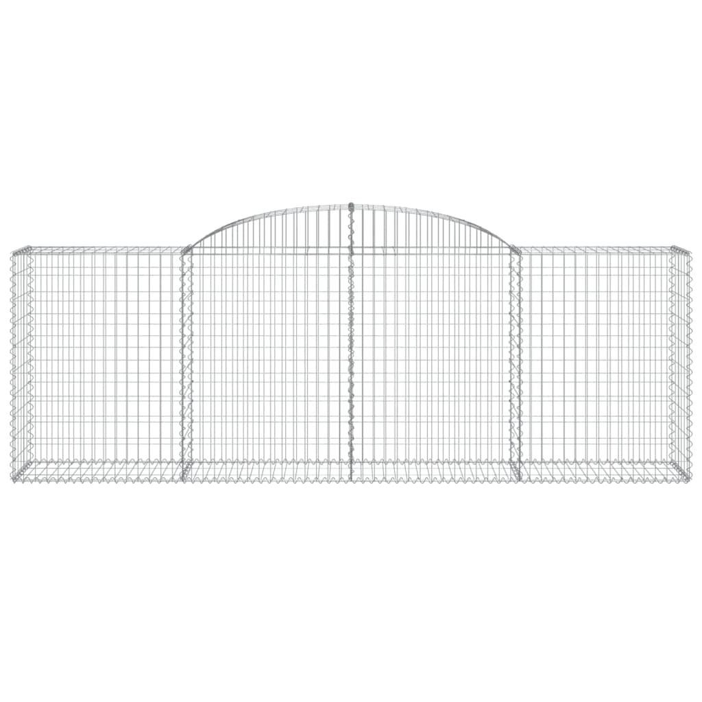 Gabionkurver buede 17 stk 300x50x100/220 cm galvanisert jern
