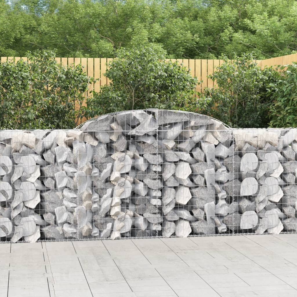 Gabionkurver buede 20 stk 300x50x100/120 cm galvanisert jern