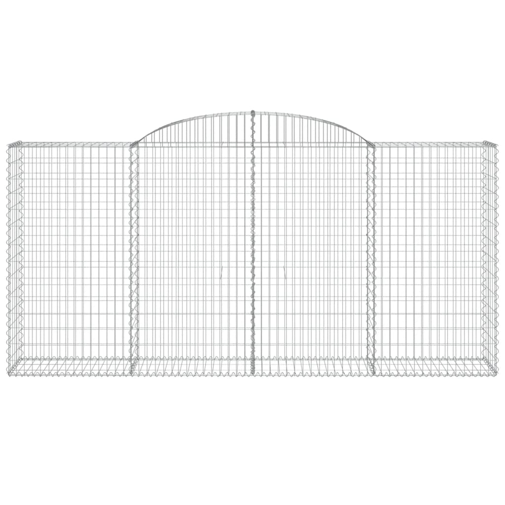Gabionkurver buede 10 stk 300x50x140/160 cm galvanisert jern