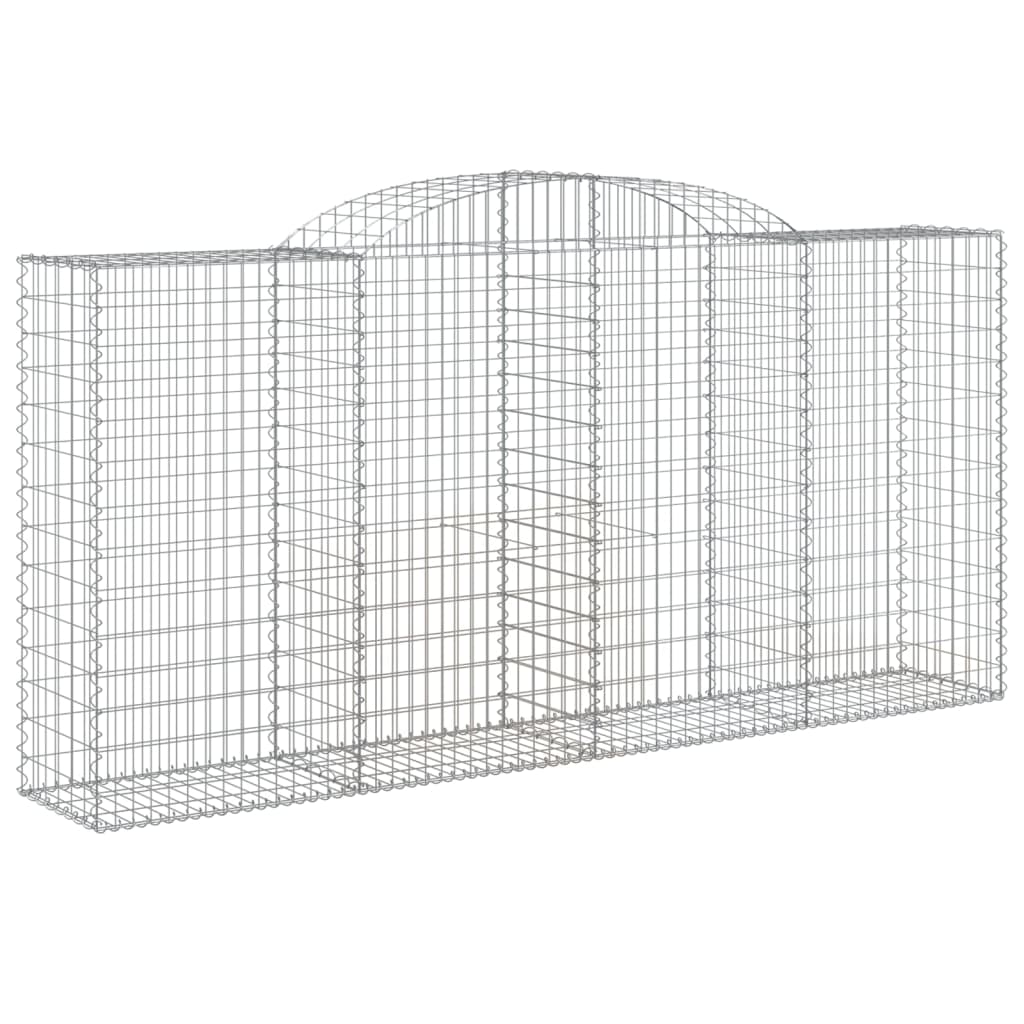 Gabionkurver buede 12 stk 300x50x140/160 cm galvanisert jern