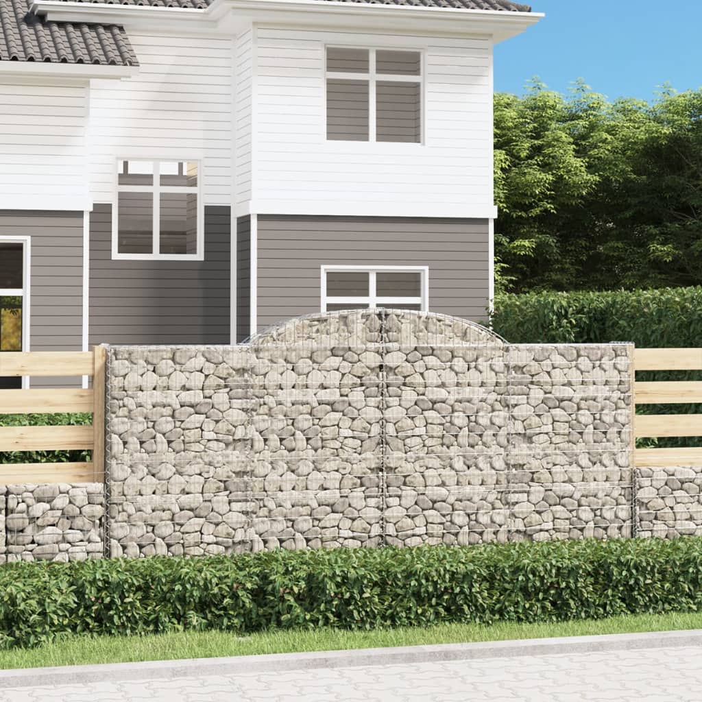 Gabionkurver buede 12 stk 300x50x140/160 cm galvanisert jern