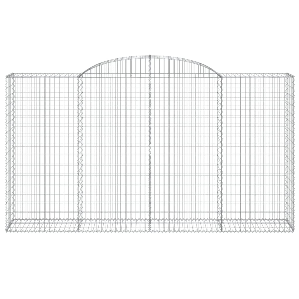 Gabionkurver buede 3 stk 300x50x160/180 cm galvanisert jern