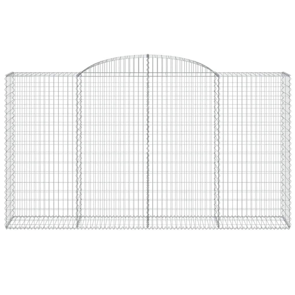 Gabionkurver buede 8 stk 300x50x160/180 cm galvanisert jern