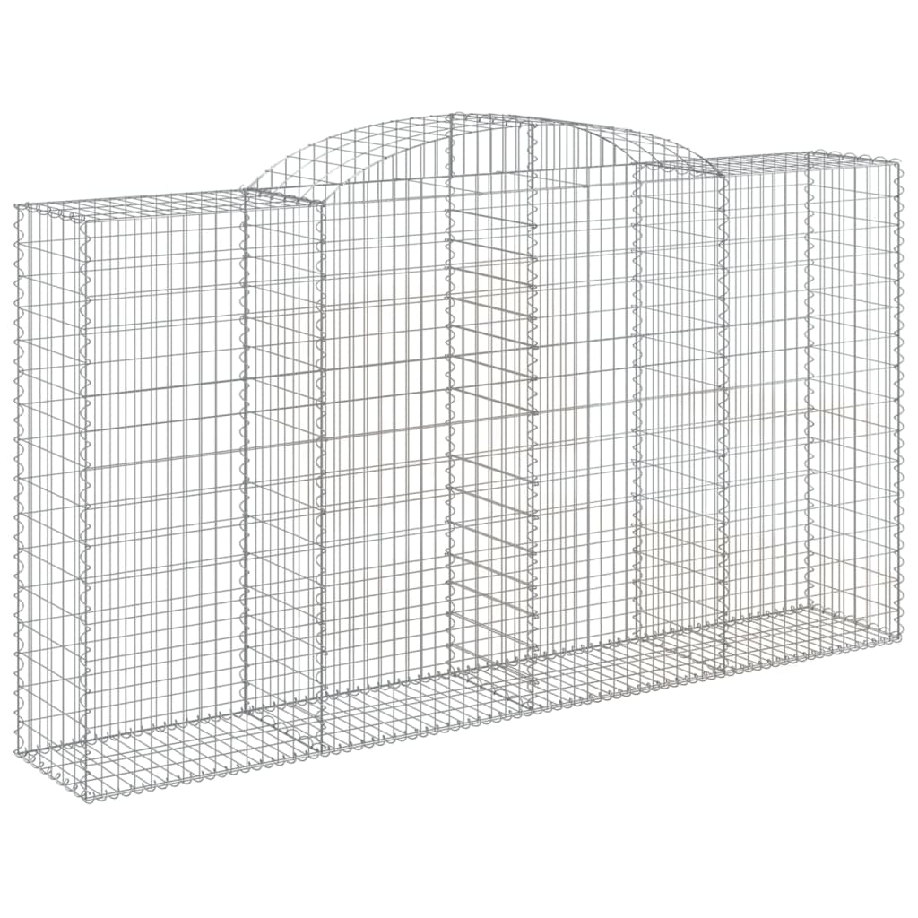 Gabionkurver buede 10 stk 300x50x160/180 cm galvanisert jern