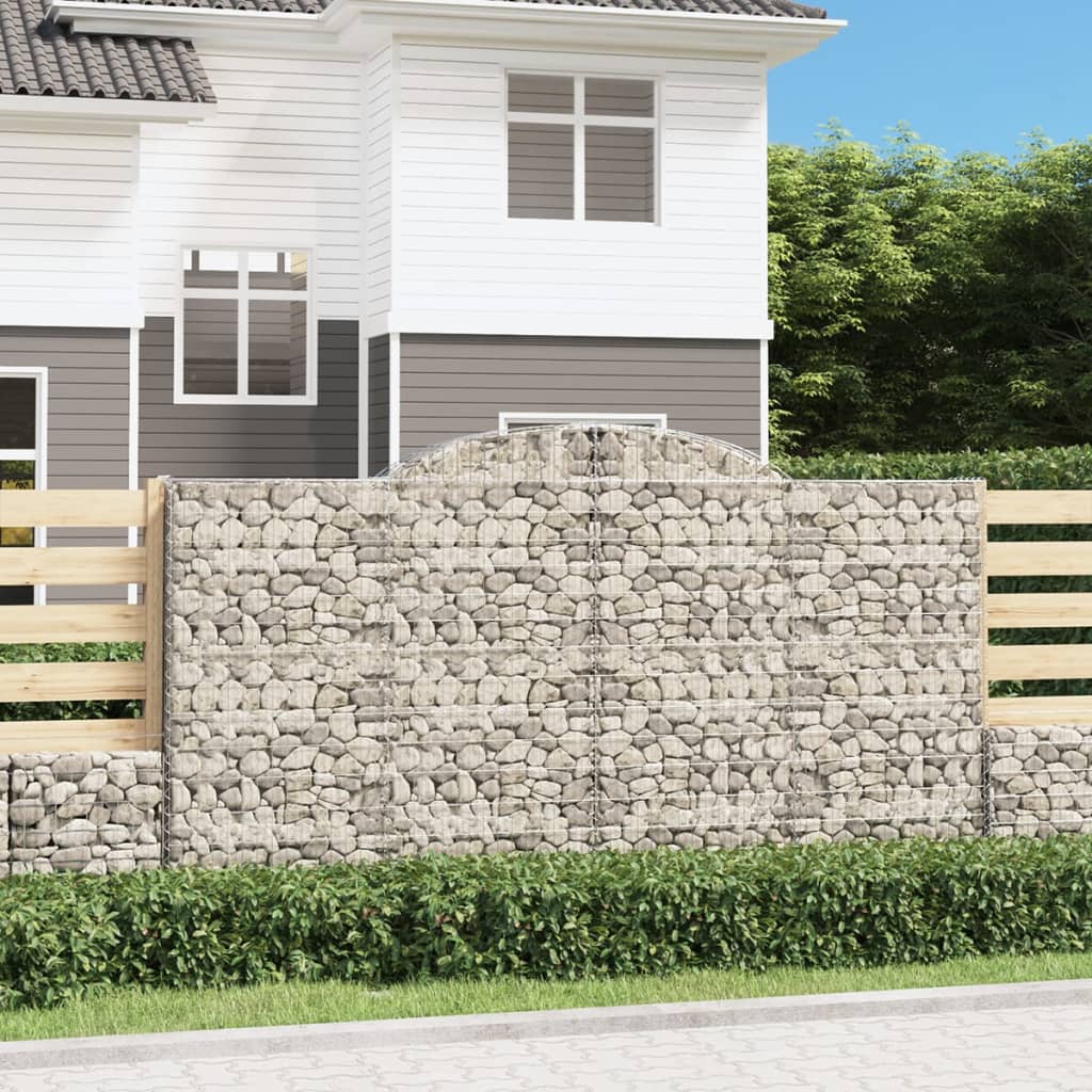Gabionkurver buede 10 stk 300x50x160/180 cm galvanisert jern