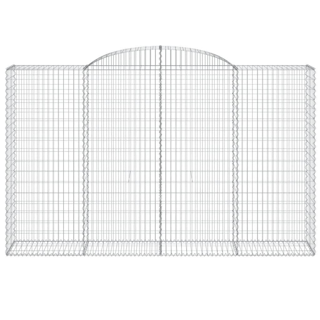 Gabionkurver buede 4 stk 300x50x180/200 cm galvanisert jern