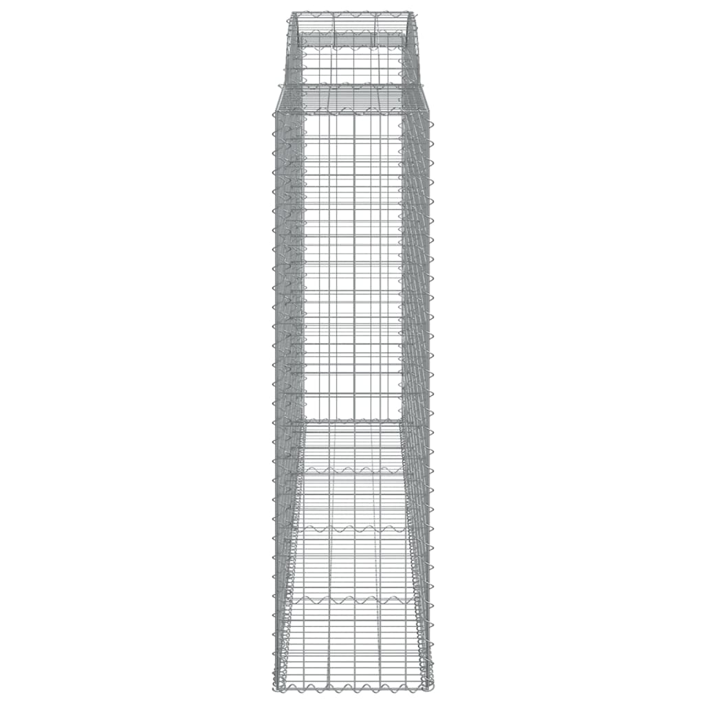 Gabionkurver buede 4 stk 300x50x180/200 cm galvanisert jern