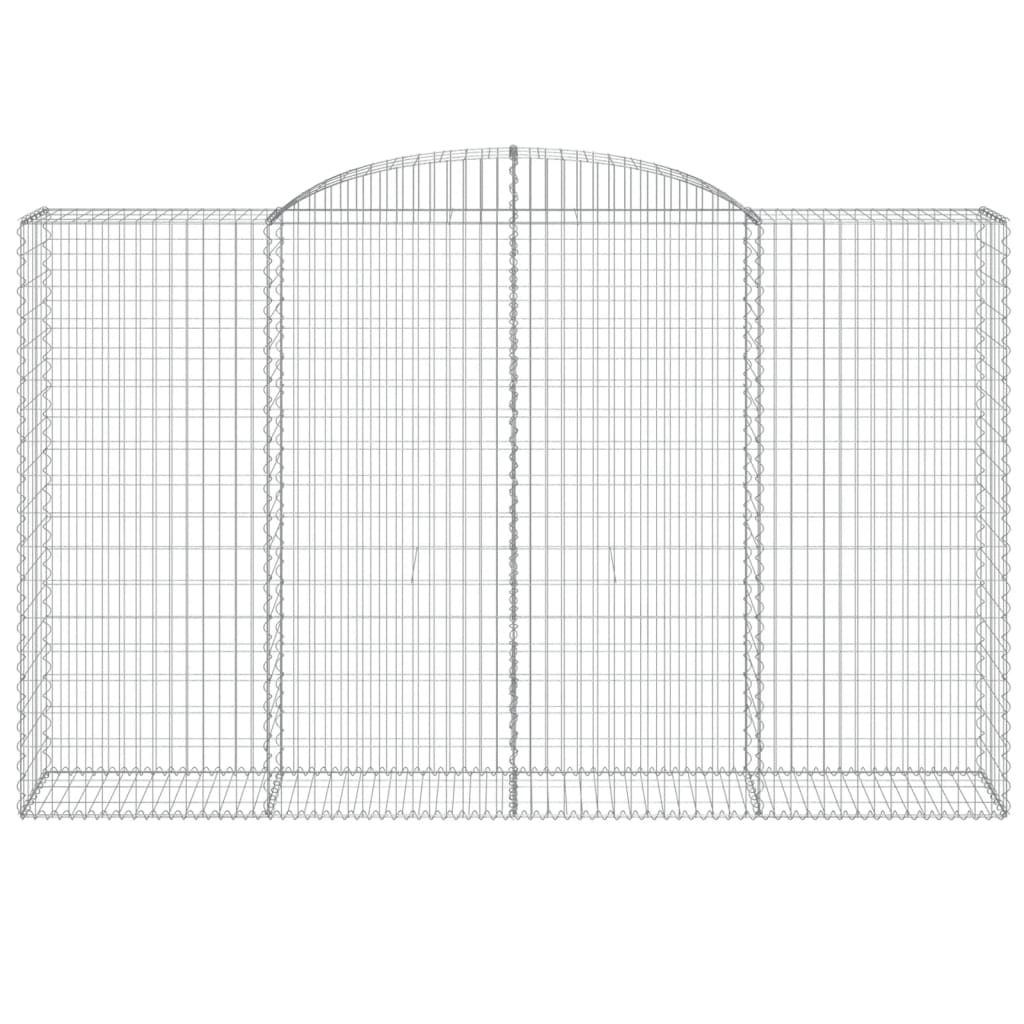 Gabionkurver buede 10 stk 300x50x180/200 cm galvanisert jern