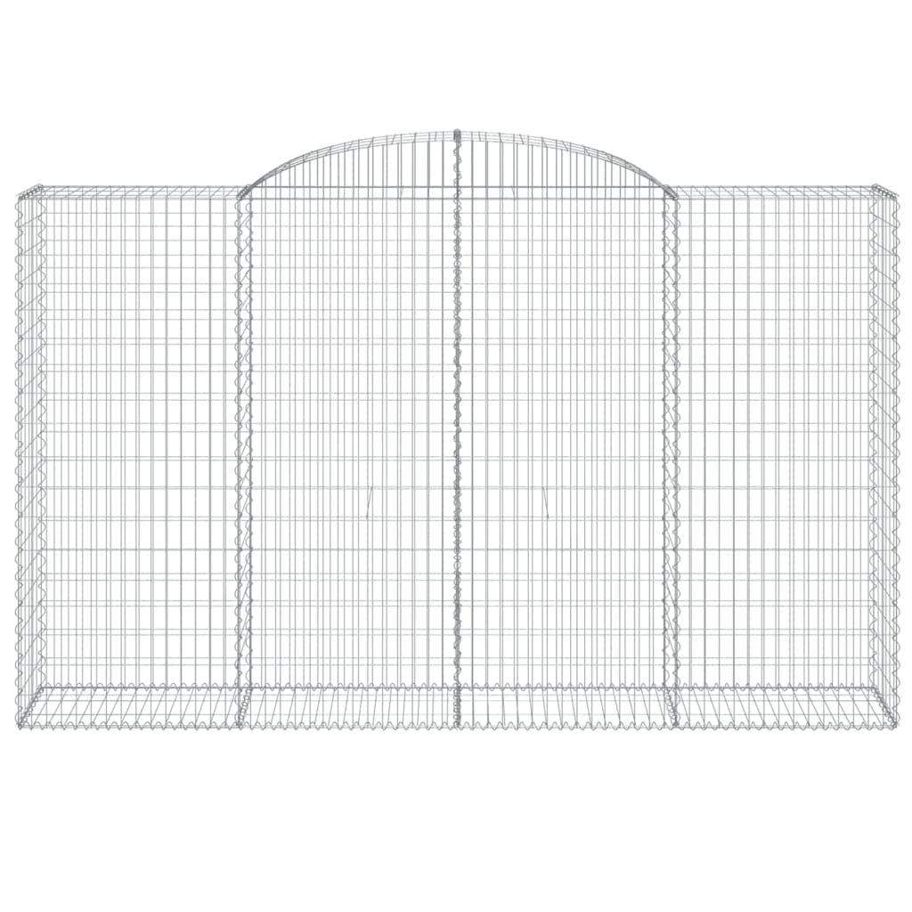Gabionkurver buede 15 stk 300x50x180/200 cm galvanisert jern