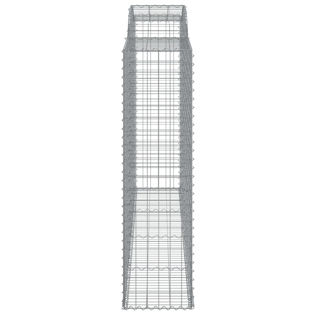 Gabionkurver buede 15 stk 300x50x180/200 cm galvanisert jern