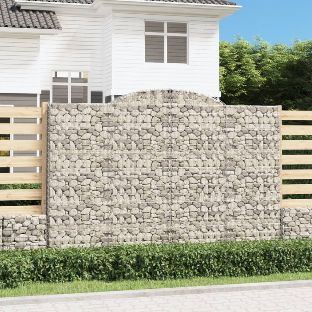 Gabionkurver buede 2 stk 300x50x200/220 cm galvanisert jern