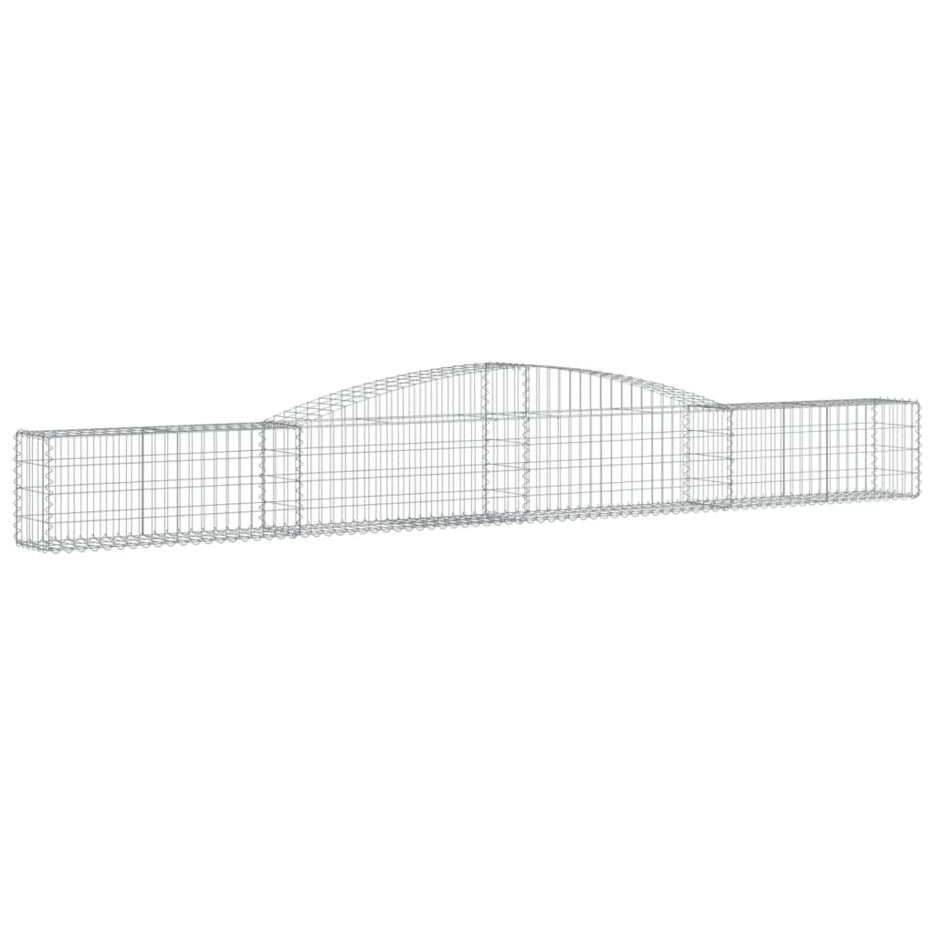 Gabionkurver buede 9 stk 400x30x40/60 cm galvanisert jern