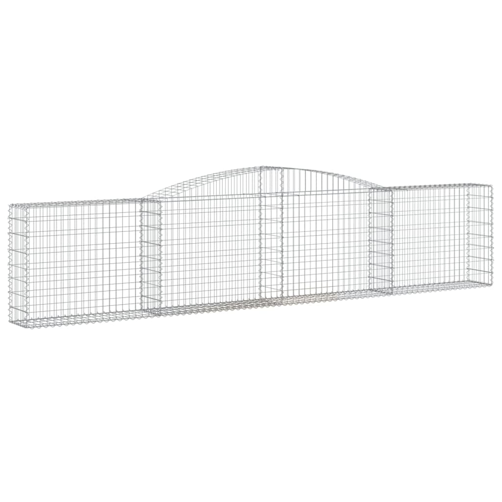 Gabionkurver buede 7 stk 400x30x80/100 cm galvanisert jern