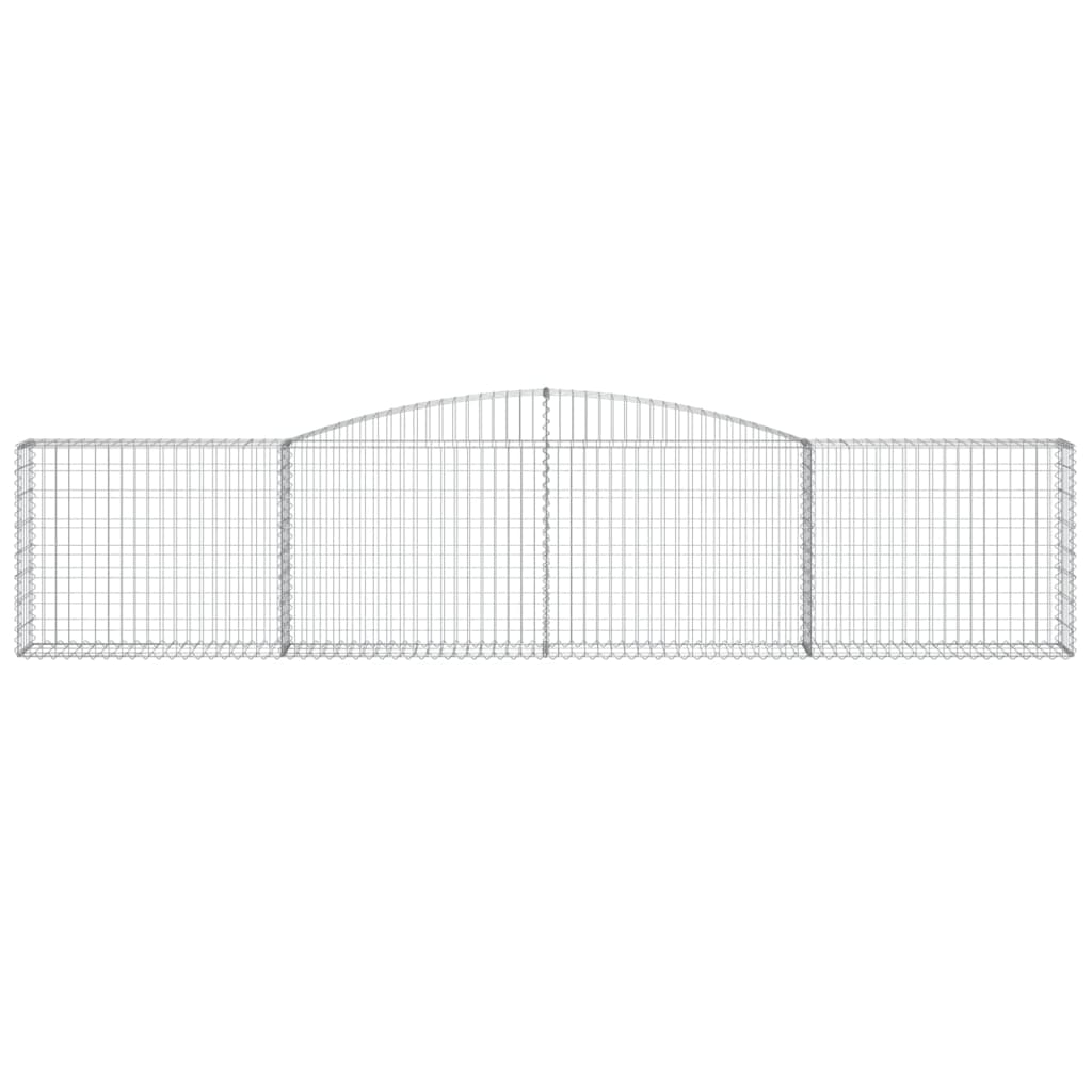 Gabionkurver buede 7 stk 400x30x80/100 cm galvanisert jern