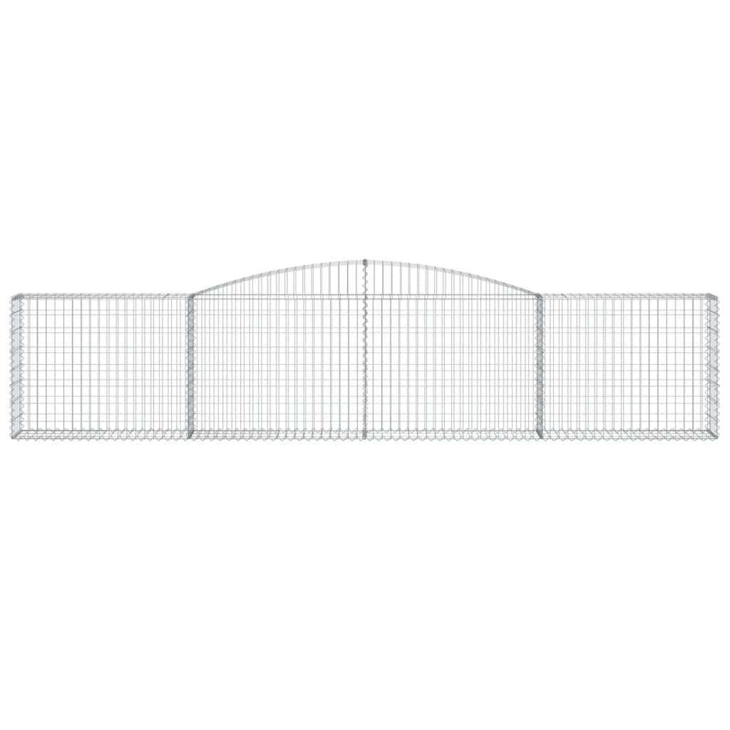 Gabionkurver buede 10 stk 400x30x80/100 cm galvanisert jern