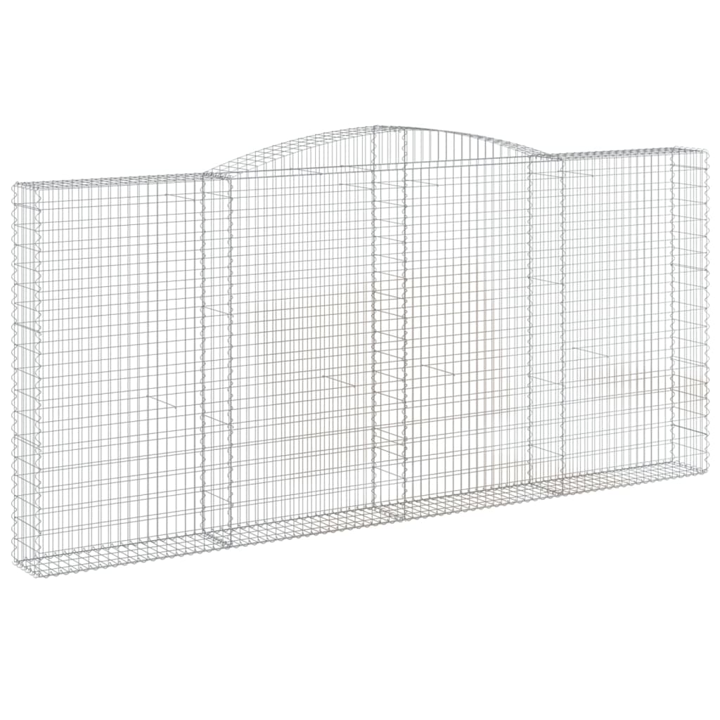 Gabionkurver buede 3 stk 400x30x180/200 cm galvanisert jern