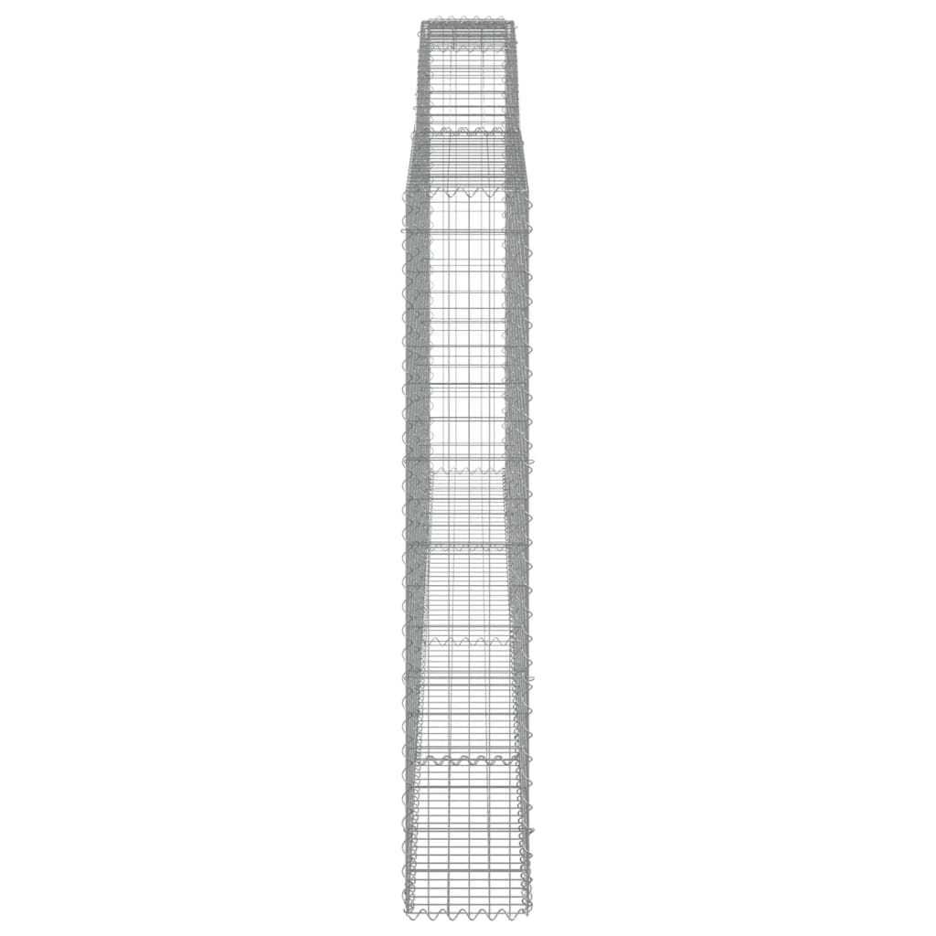 Gabionkurver buede 4 stk 400x30x180/200 cm galvanisert jern