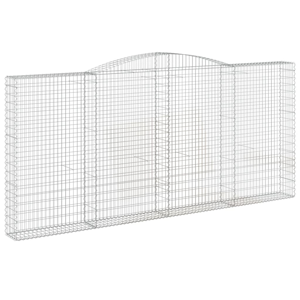 Gabionkurver buede 6 stk 400x30x180/200 cm galvanisert jern