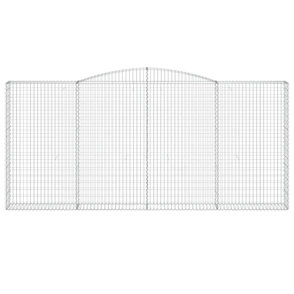 Gabionkurver buede 6 stk 400x30x180/200 cm galvanisert jern