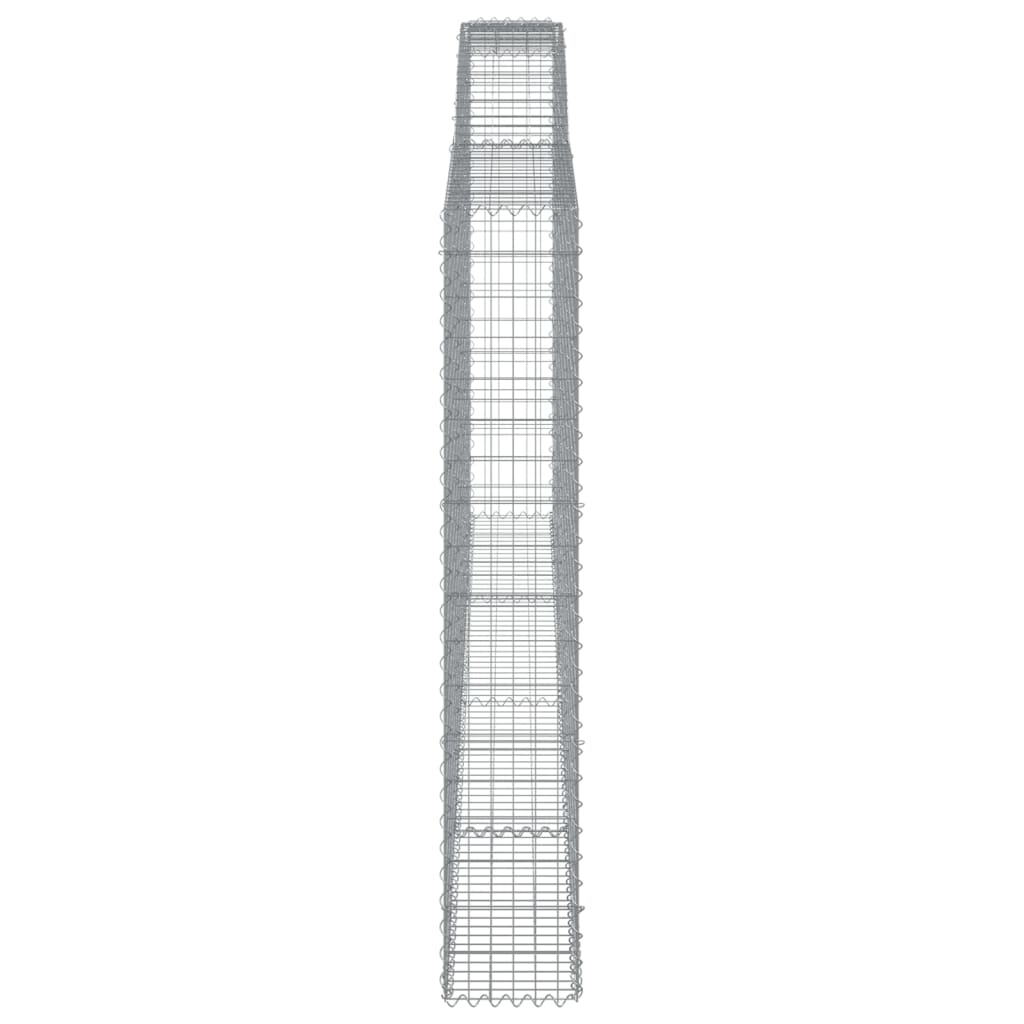 Gabionkurver buede 6 stk 400x30x180/200 cm galvanisert jern