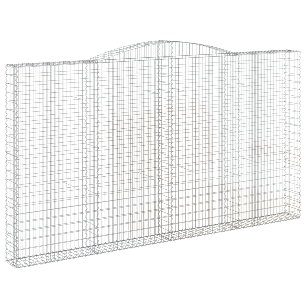 Gabionkurver buede 4 stk 400x30x220/240 cm galvanisert jern