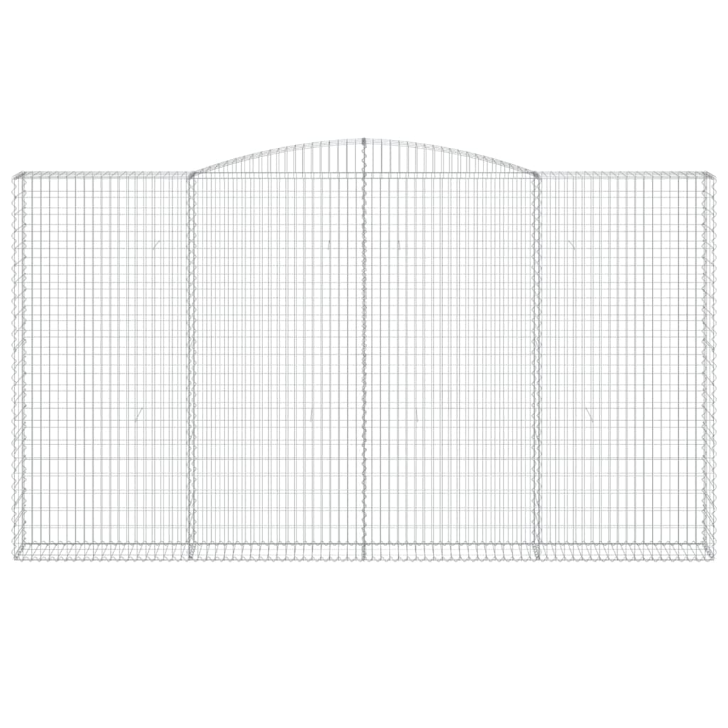 Gabionkurver buede 4 stk 400x30x220/240 cm galvanisert jern