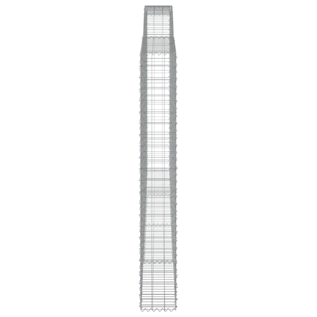 Gabionkurver buede 4 stk 400x30x220/240 cm galvanisert jern