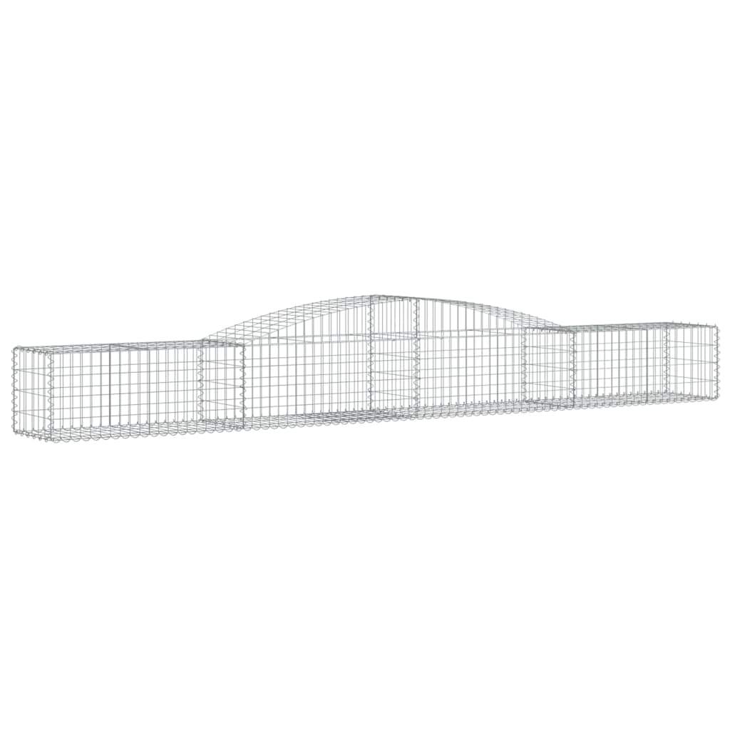 Gabionkurver buede 7 stk 400x50x40/60 cm galvanisert jern