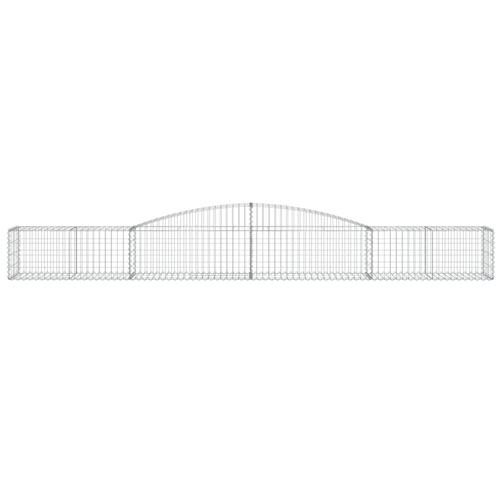 Gabionkurver buede 7 stk 400x50x40/60 cm galvanisert jern