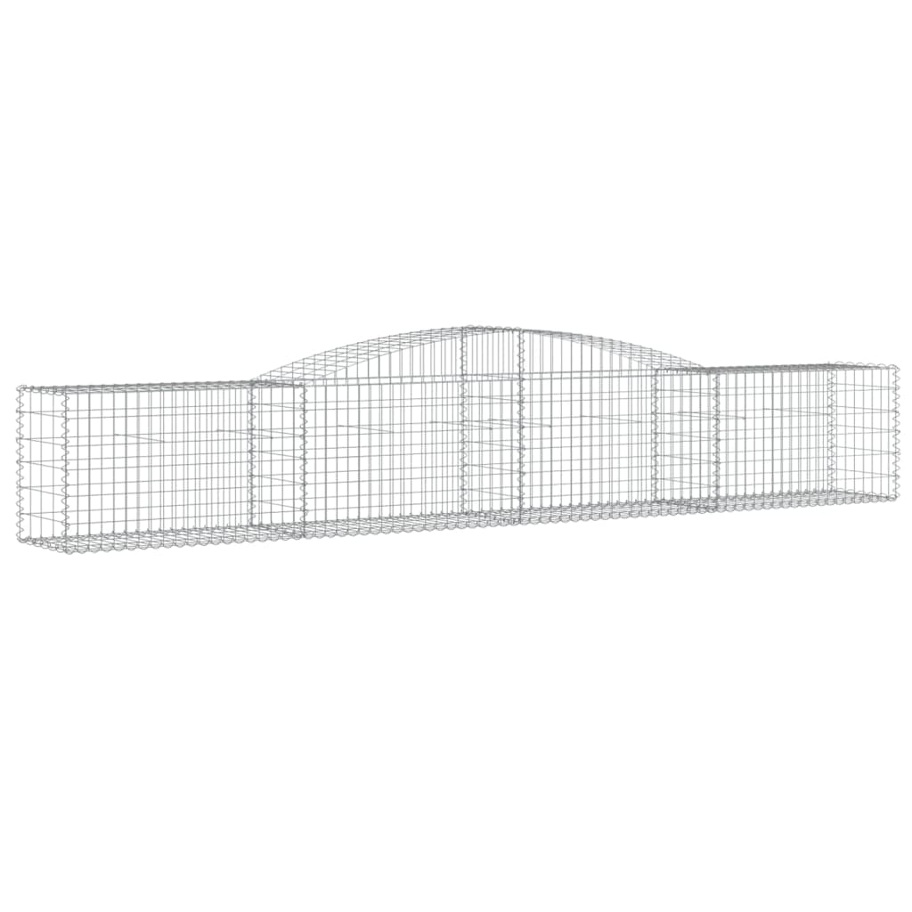 Gabionkurver buede 2 stk 400x50x60/80 cm galvanisert jern