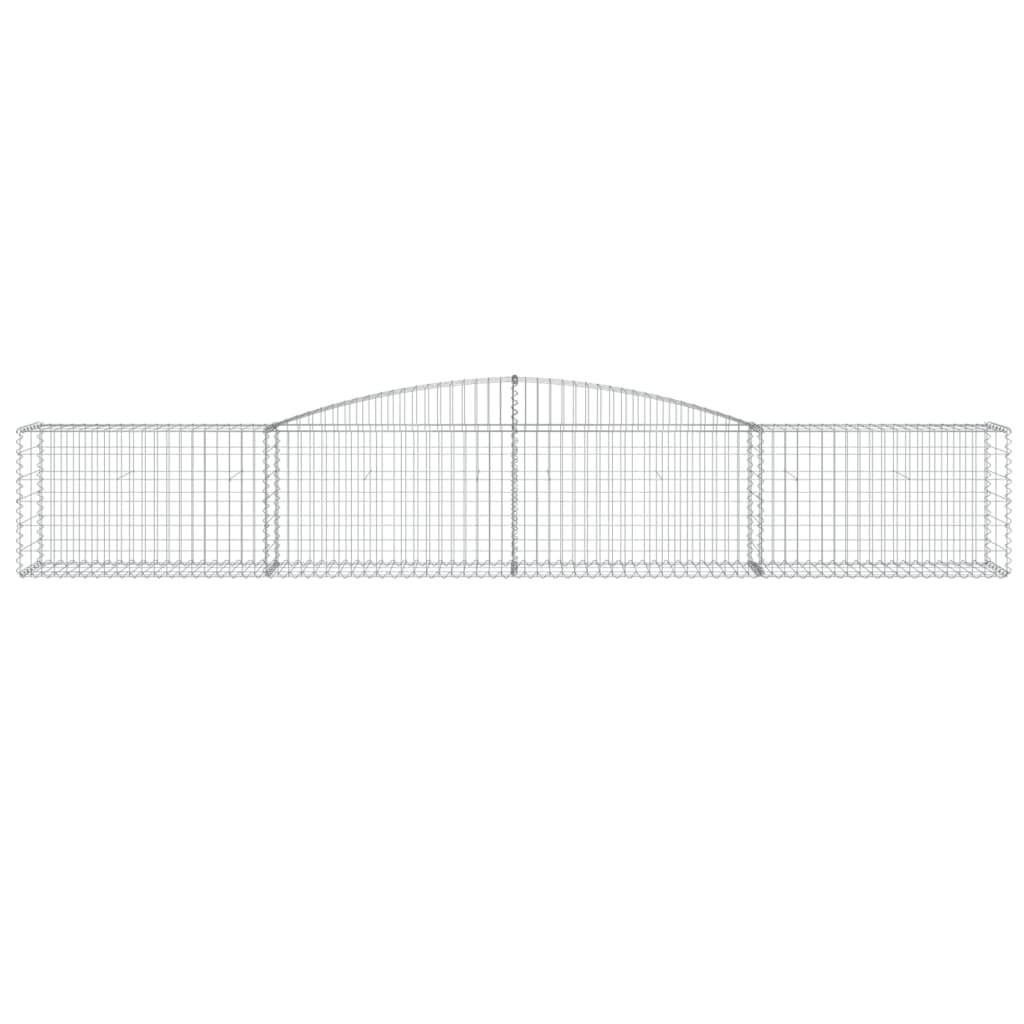 Gabionkurver buede 2 stk 400x50x60/80 cm galvanisert jern