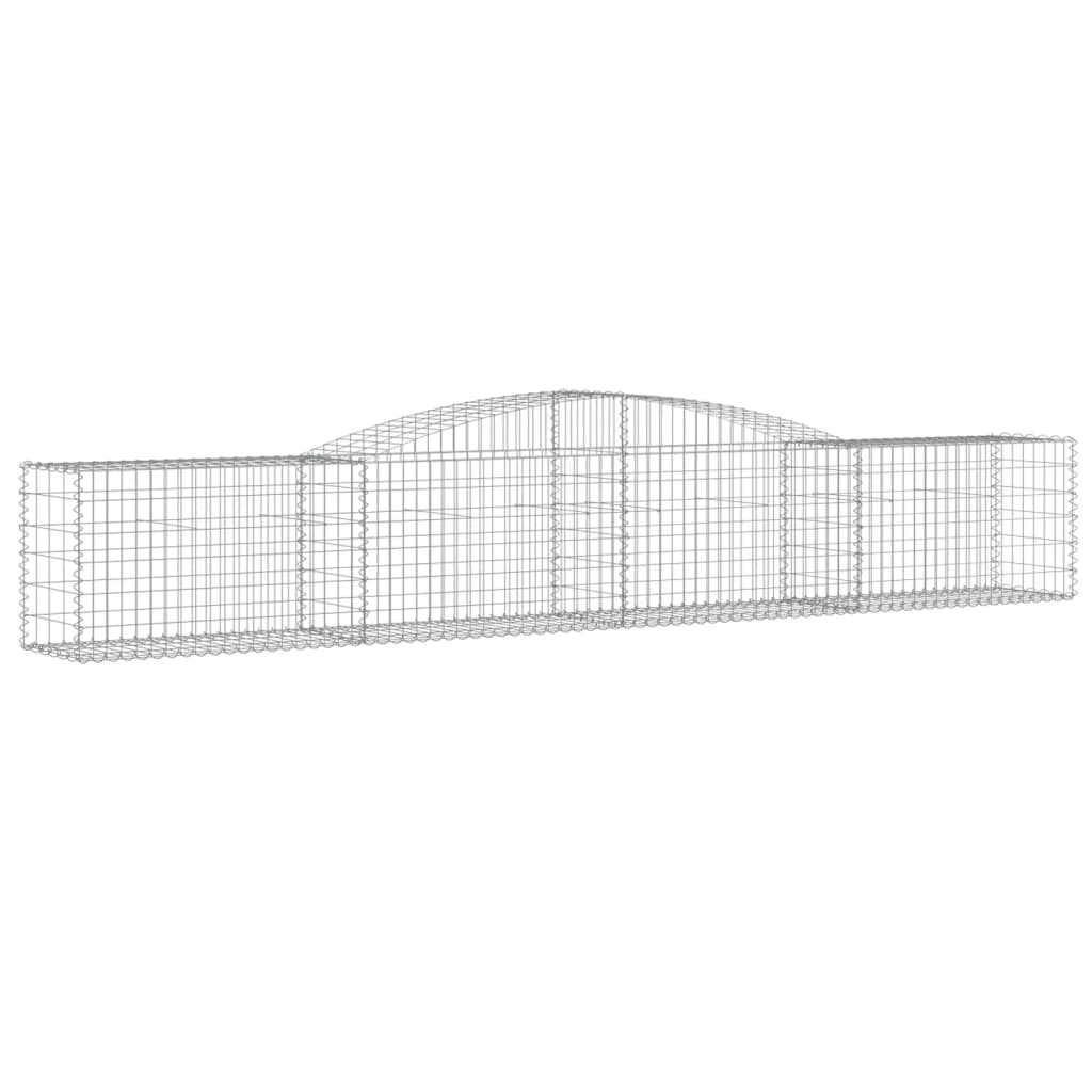 Gabionkurver buede 4 stk 400x50x60/80 cm galvanisert jern