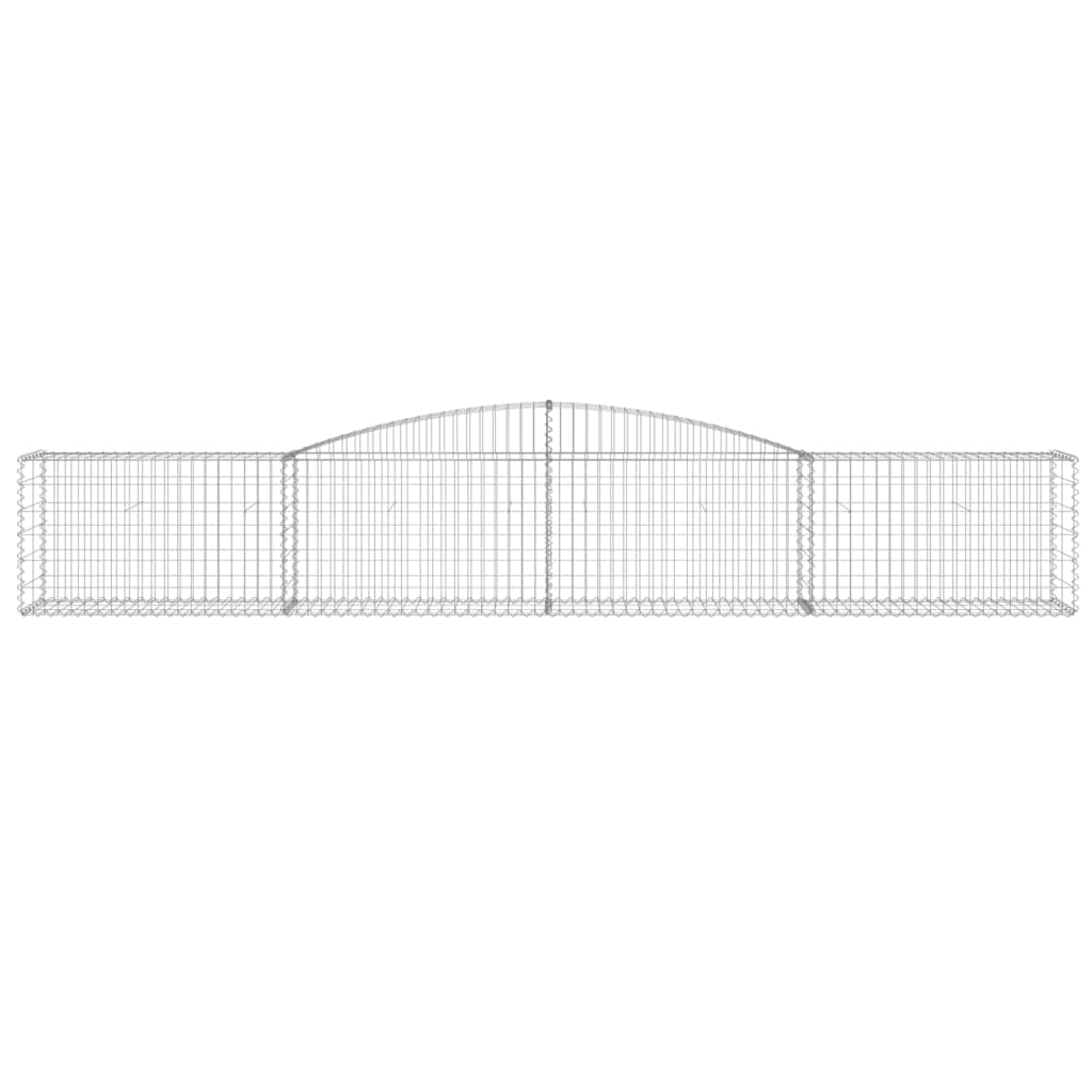 Gabionkurver buede 10 stk 400x50x60/80 cm galvanisert jern