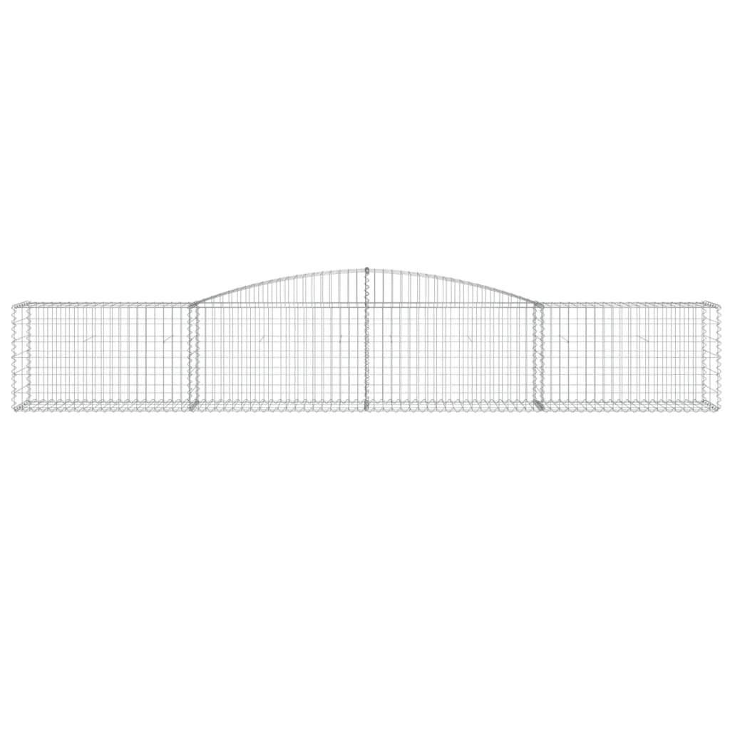 Gabionkurver buede 20 stk 400x50x60/80 cm galvanisert jern