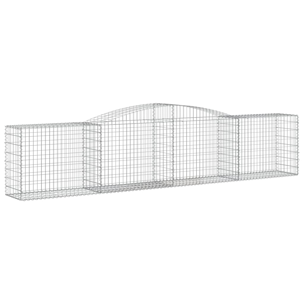 Gabionkurver buede 2 stk 400x50x80/100 cm galvanisert jern