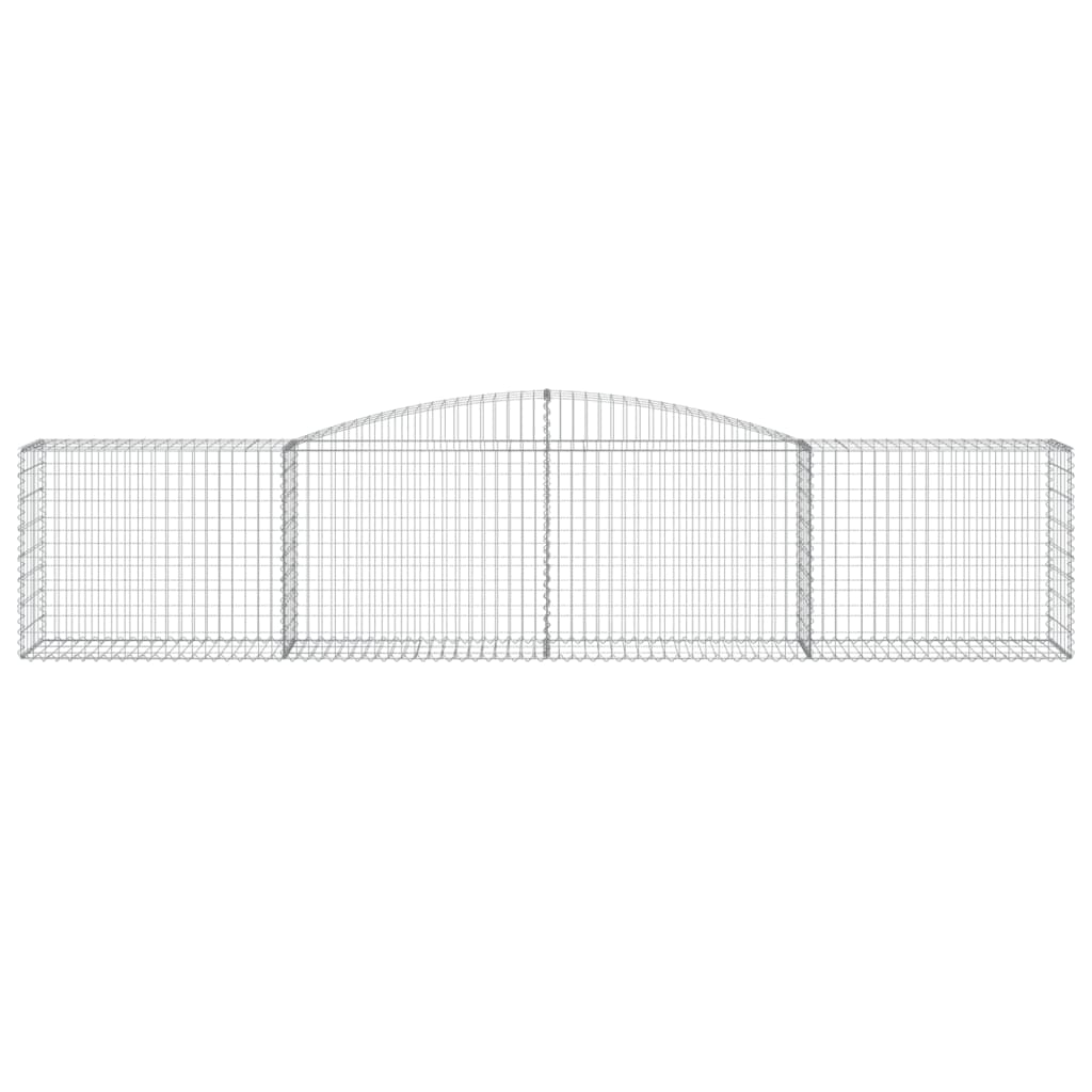 Gabionkurver buede 2 stk 400x50x80/100 cm galvanisert jern