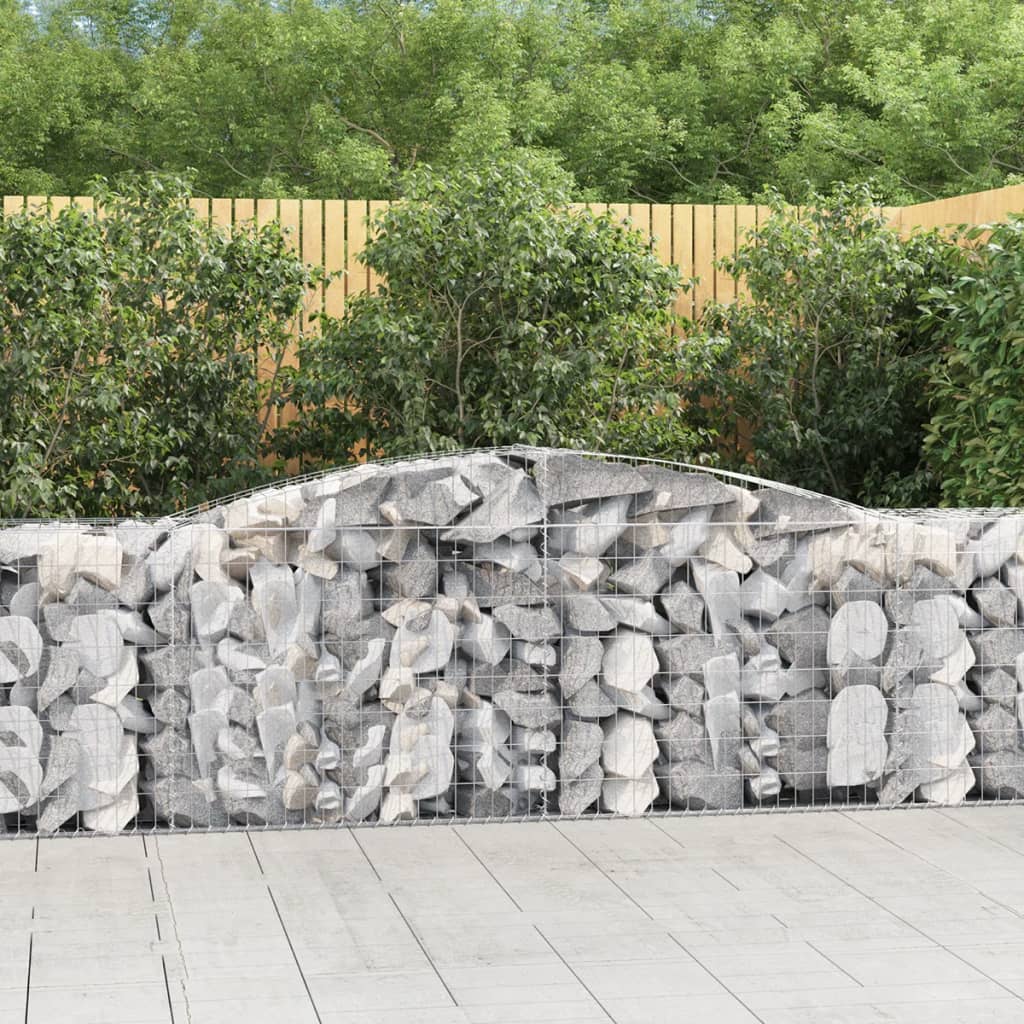 Gabionkurver buede 20 stk 400x50x80/100 cm galvanisert jern