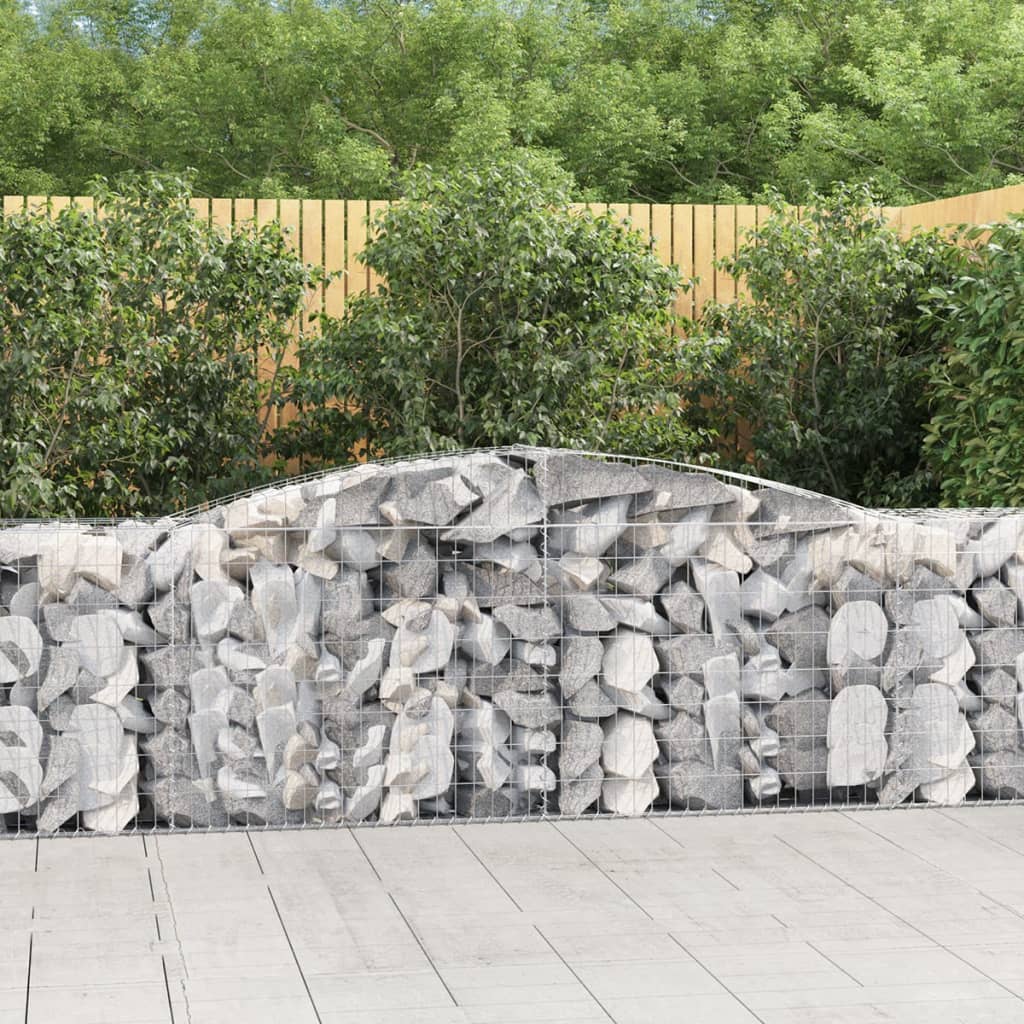 Gabionkurver buede 25 stk 400x50x80/100 cm galvanisert jern
