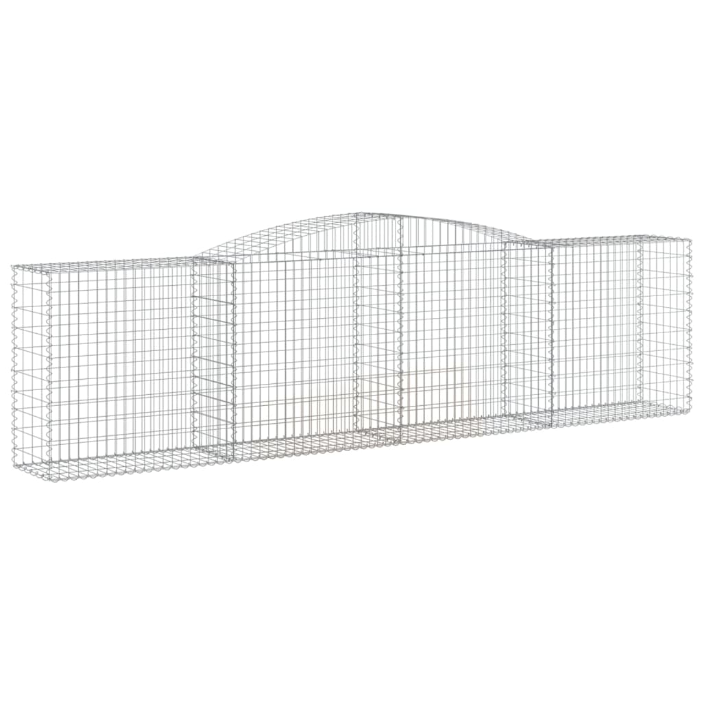 Gabionkurver buede 15 stk 400x50x100/120 cm galvanisert jern