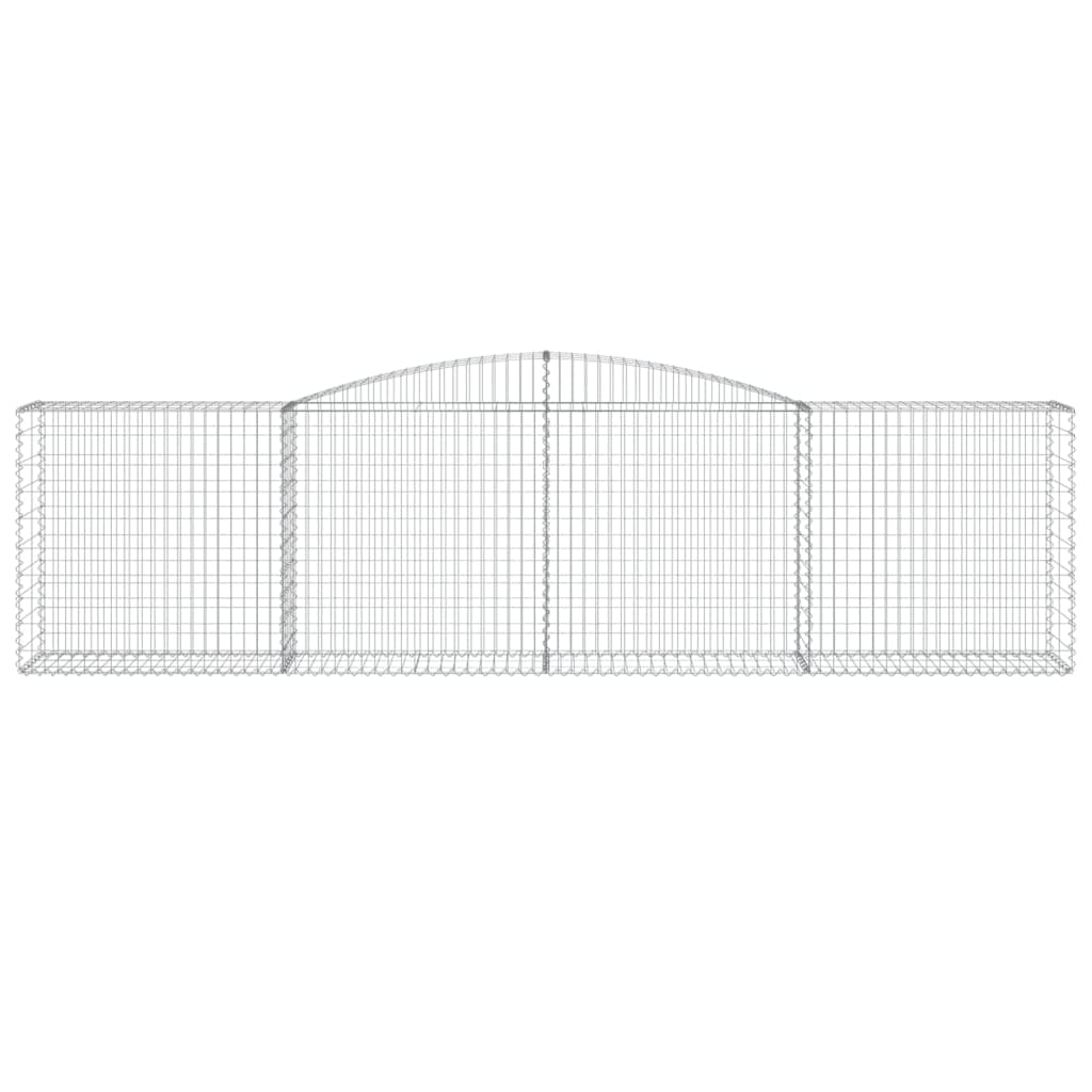 Gabionkurver buede 15 stk 400x50x100/120 cm galvanisert jern