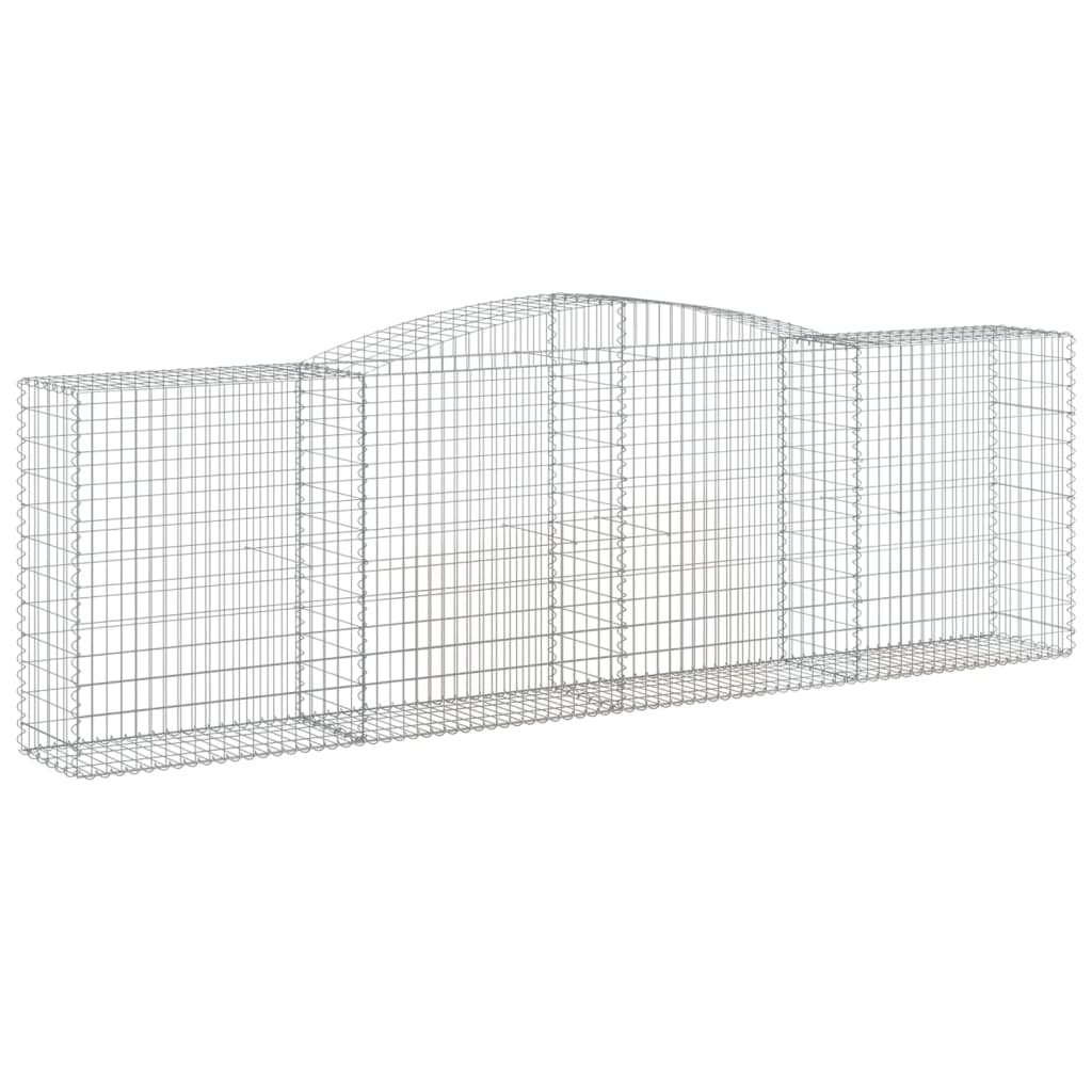 Gabionkurver buede 8 stk 400x50x120/140 cm galvanisert jern