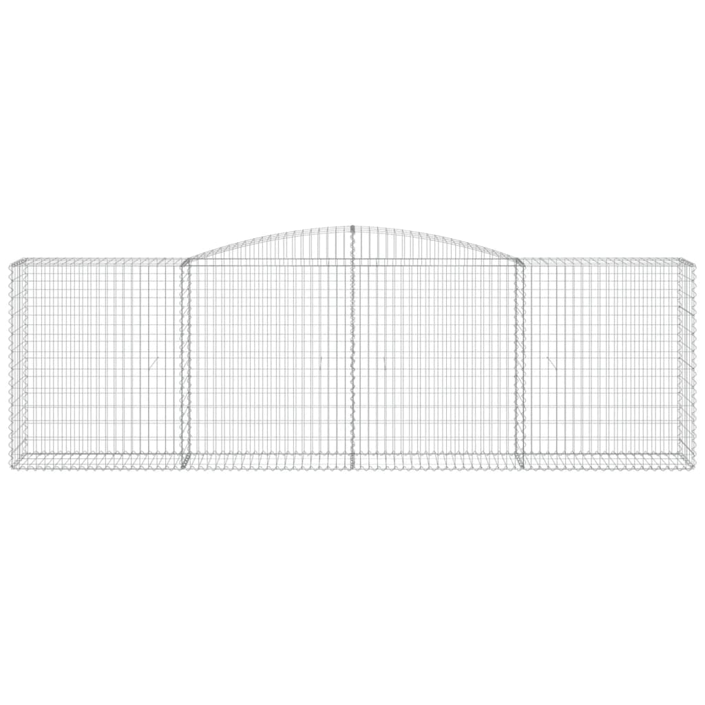 Gabionkurver buede 9 stk 400x50x120/140 cm galvanisert jern