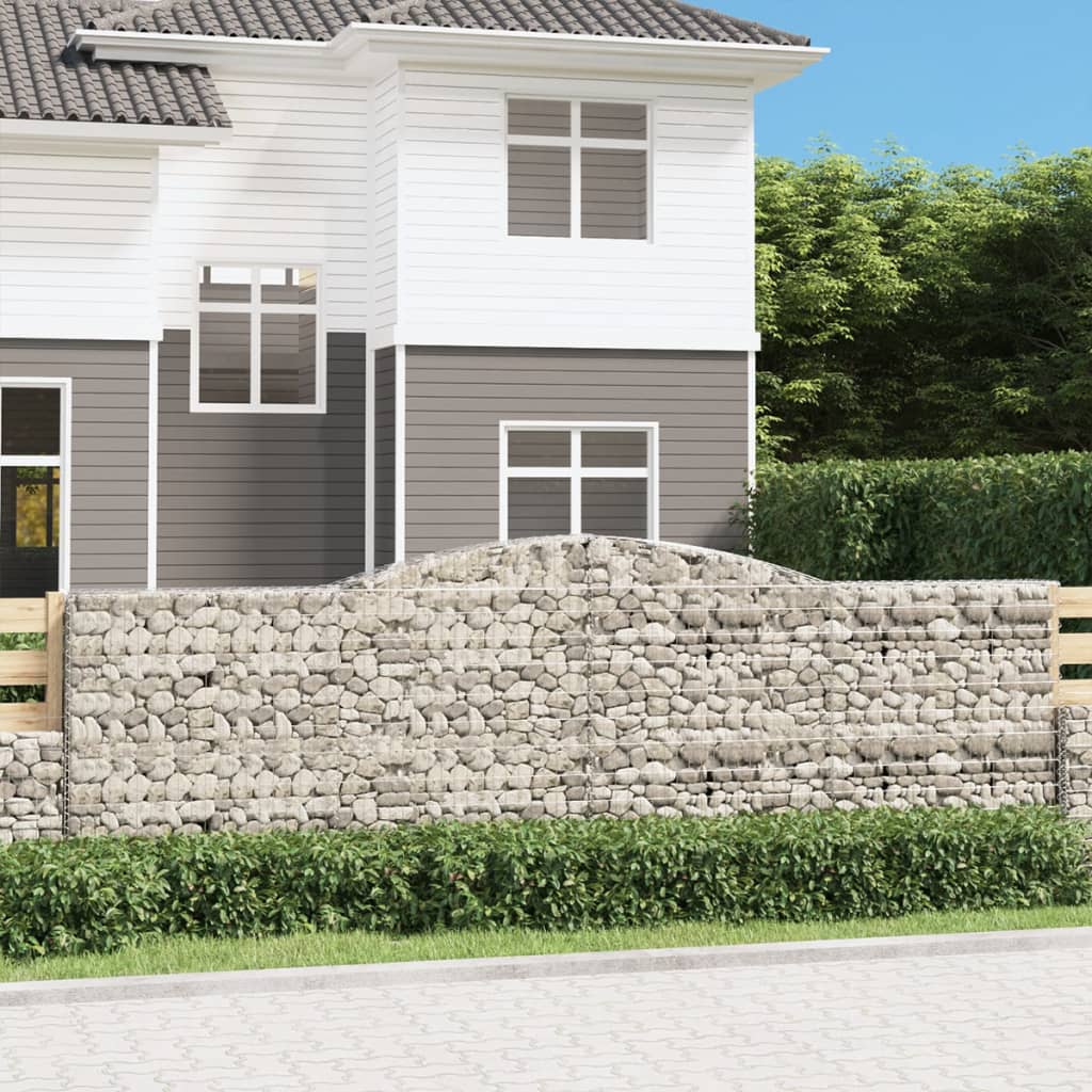 Gabionkurver buede 25 stk 400x50x120/140 cm galvanisert jern