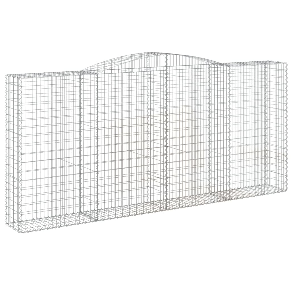 Gabionkurver buede 5 stk 400x50x180/200 cm galvanisert jern