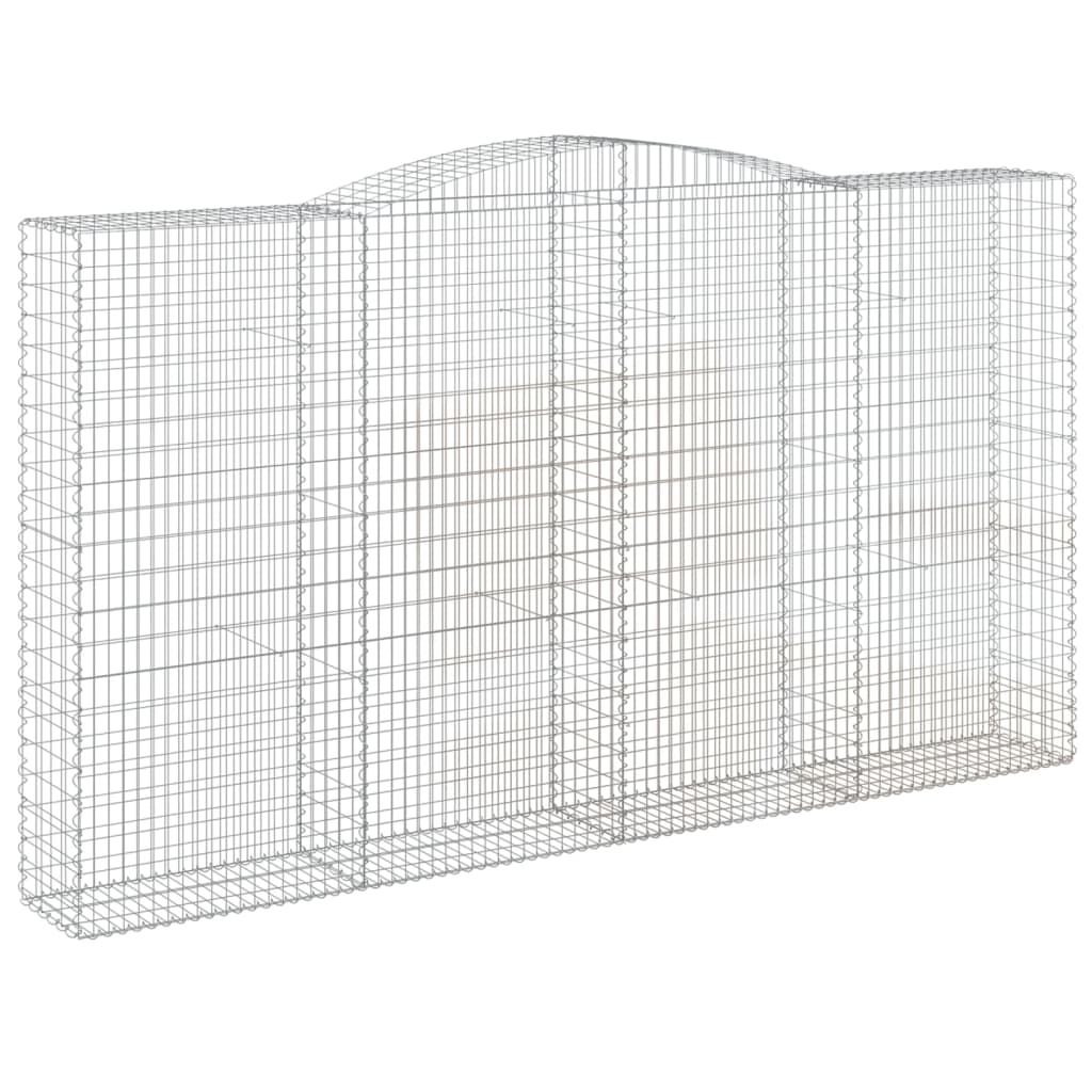 Gabionkurver buede 8 stk 400x50x220/240 cm galvanisert jern