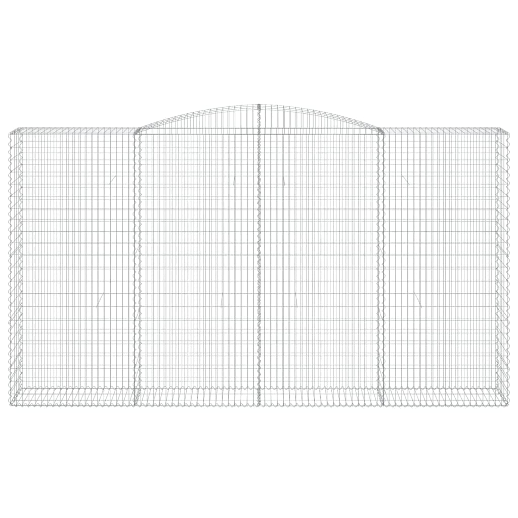 Gabionkurver buede 8 stk 400x50x220/240 cm galvanisert jern
