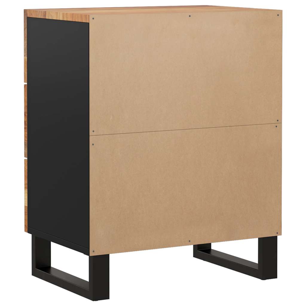 Nattbord 50x33x62 cm heltre akasie og konstruert tre