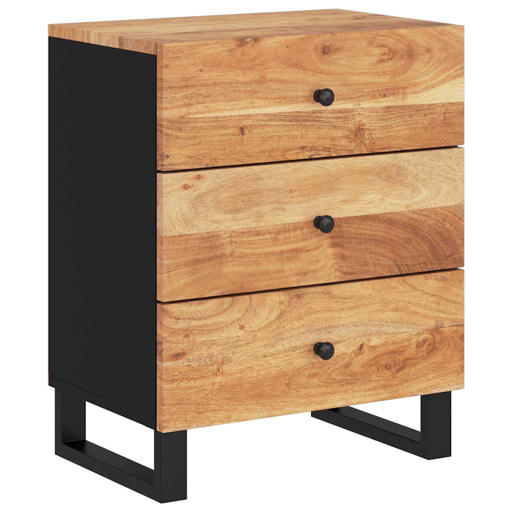 Nattbord 50x33x62 cm heltre akasie og konstruert tre