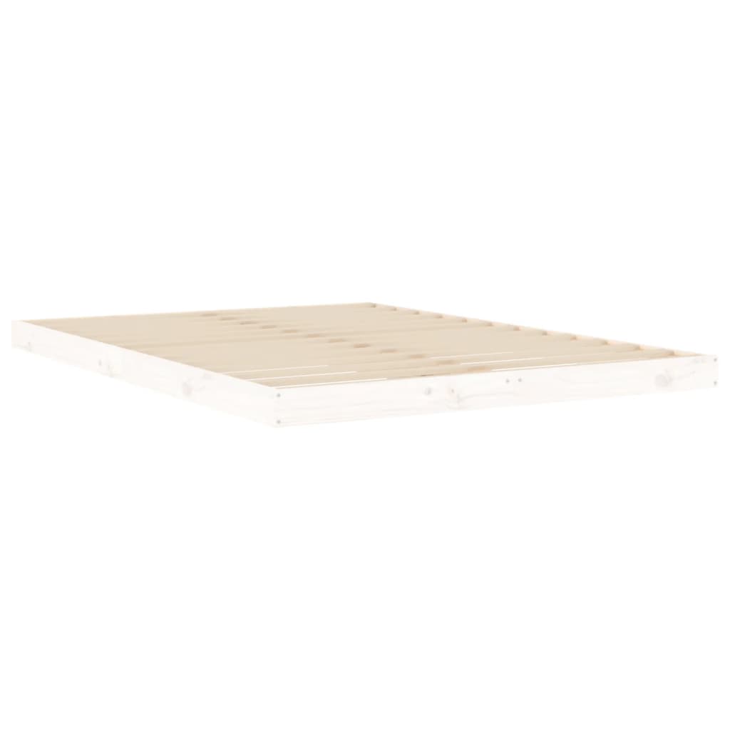 Sengeramme hvit 135x190 cm Double heltre furu